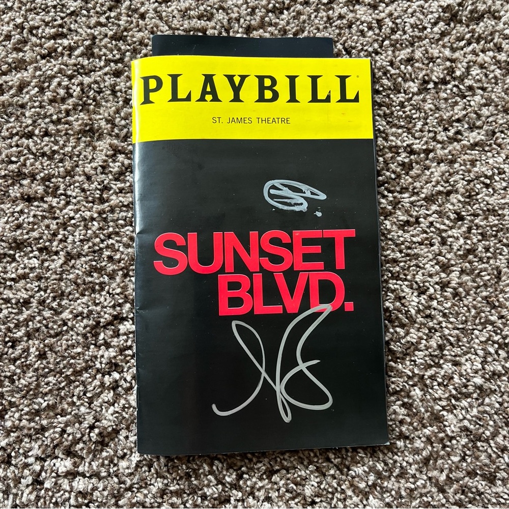 Nicole Scherzinger Signed Sunset Blvd Playbill